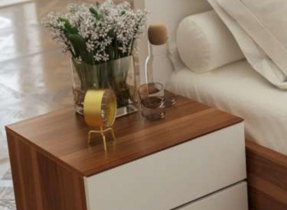 Brauner Schlafzimmer Nachttisch Moderne Echtholz Schlafzimmermöbel Neu